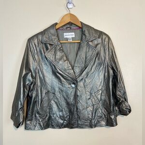 Vintage Newport News Metallic Leather Jacket